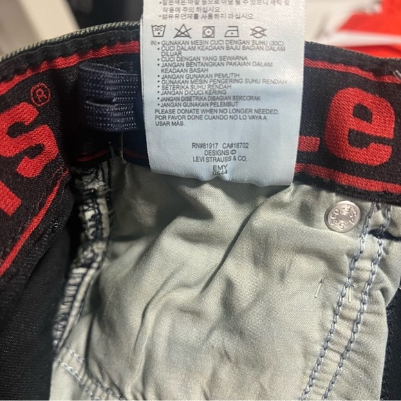 Levi's 514 Straight Flex Stretch Boys 7X Regular Stain Release Adjustable Waist - Picture 9 of 10